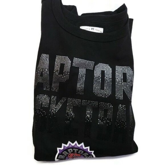 NBA Toronto Raptors Showtime Pull Over Sweater Womens Size XL GIII 4 Her Black - Picture 6 of 6